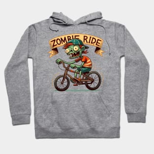 Zombie Ride - Zombie boy on bike Hoodie